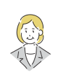 スーツを着た女性の上半身のイラスト
