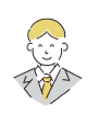 スーツを着た男性の上半身のイラスト