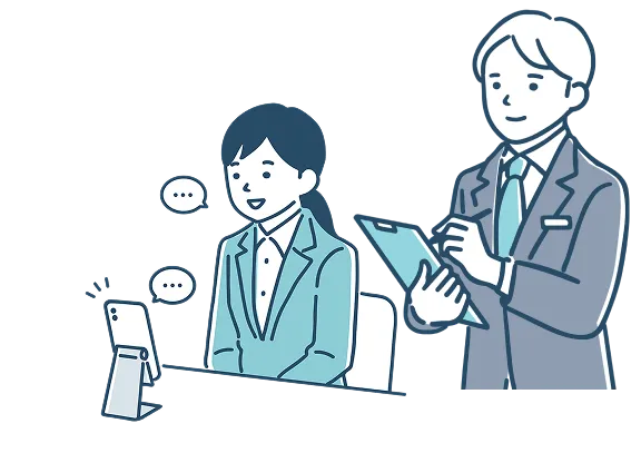 相談に乗っている様子のイラスト