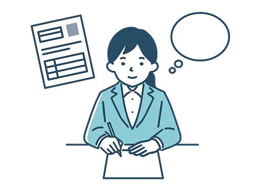 強みを書き出している様子のイラスト