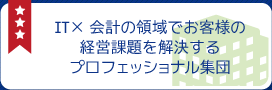 IT×会計の領域でお客様の経営課題を解決するプロフェッショナル集団